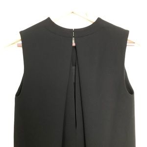 Vince black sleeveless shift mini dress
